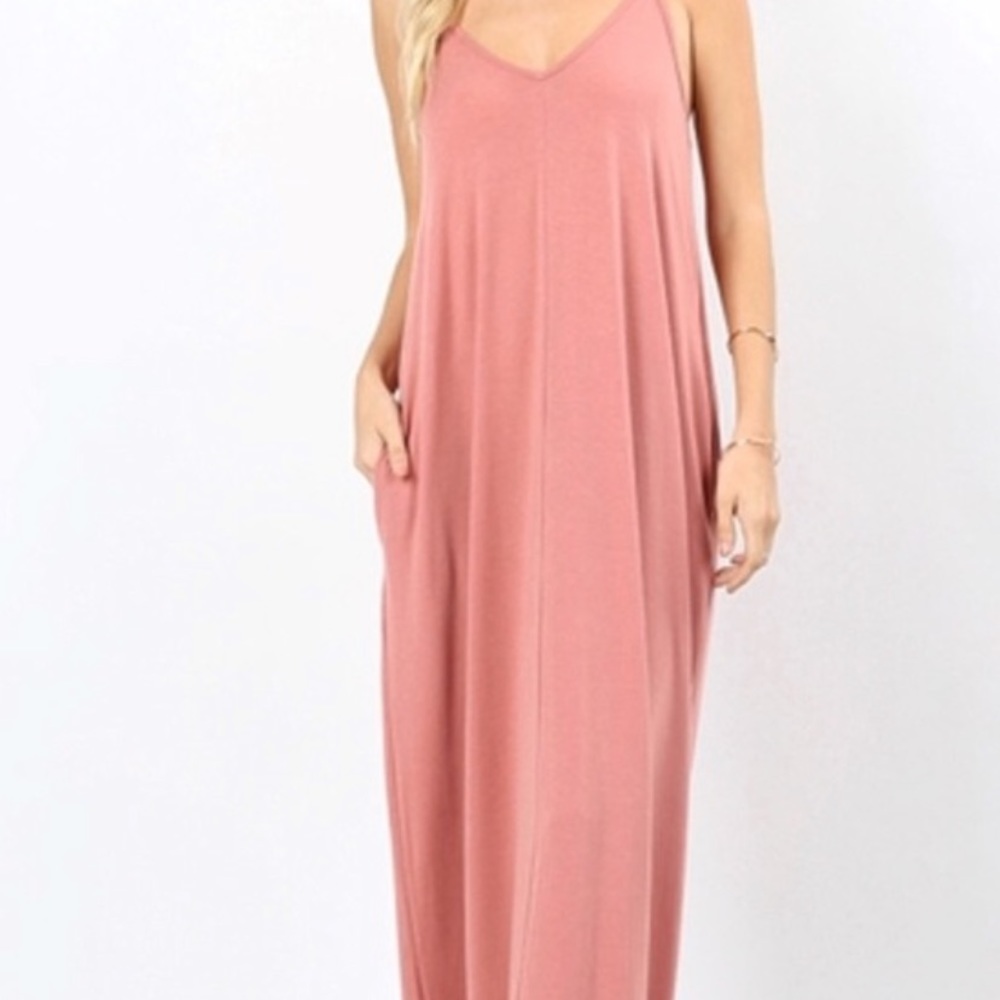 Rose pink Maxi with pockets - Picture 3 of 6